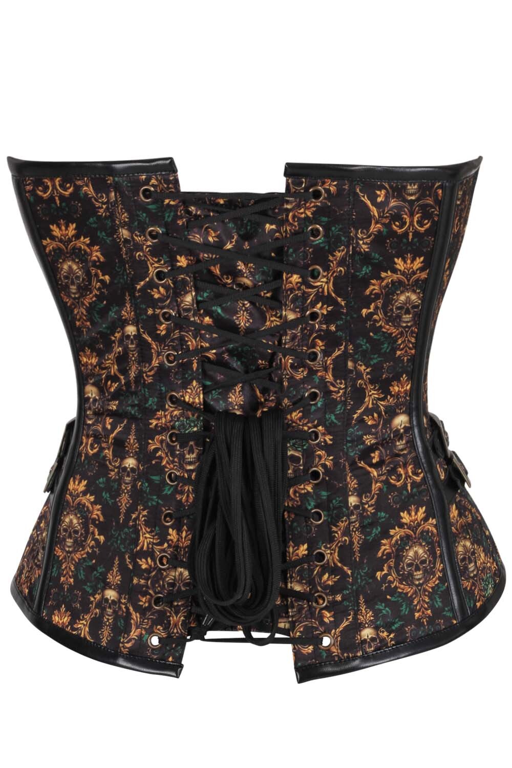 Jamiesha Ornate Baroque Scrolls with Skull Corset