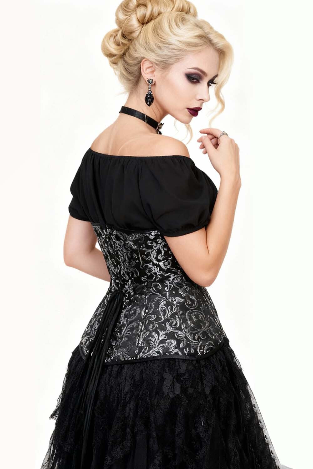 Bristol Brocade Waist Training Underbust Corset