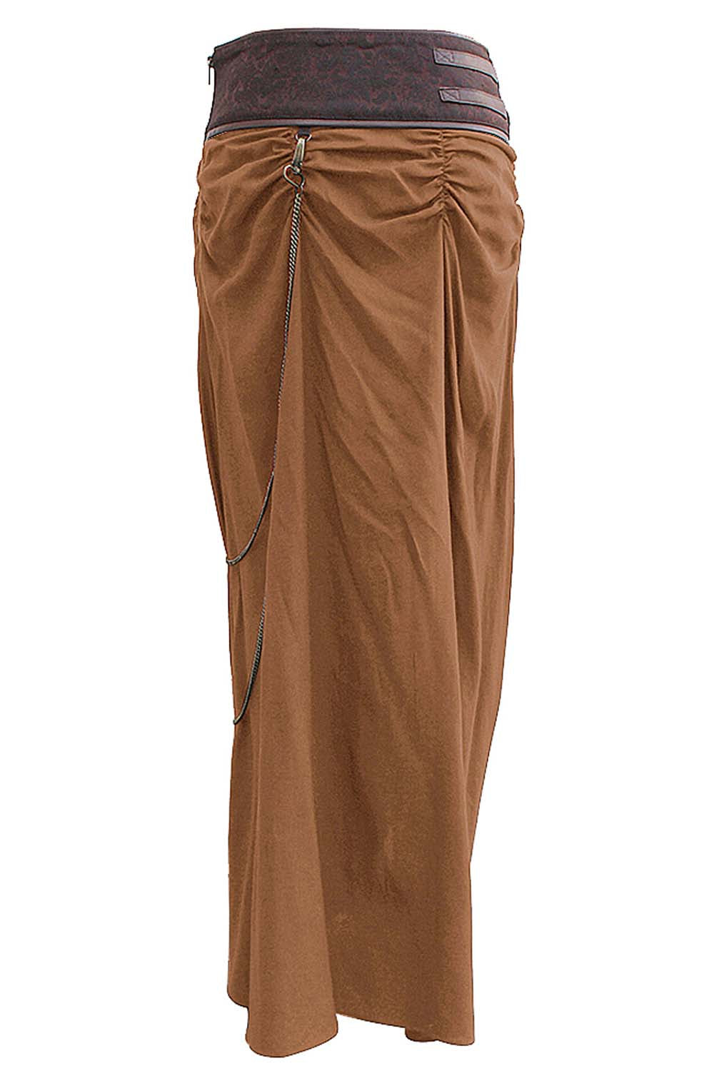 Masie Cotton Steampunk Bustle Skirt