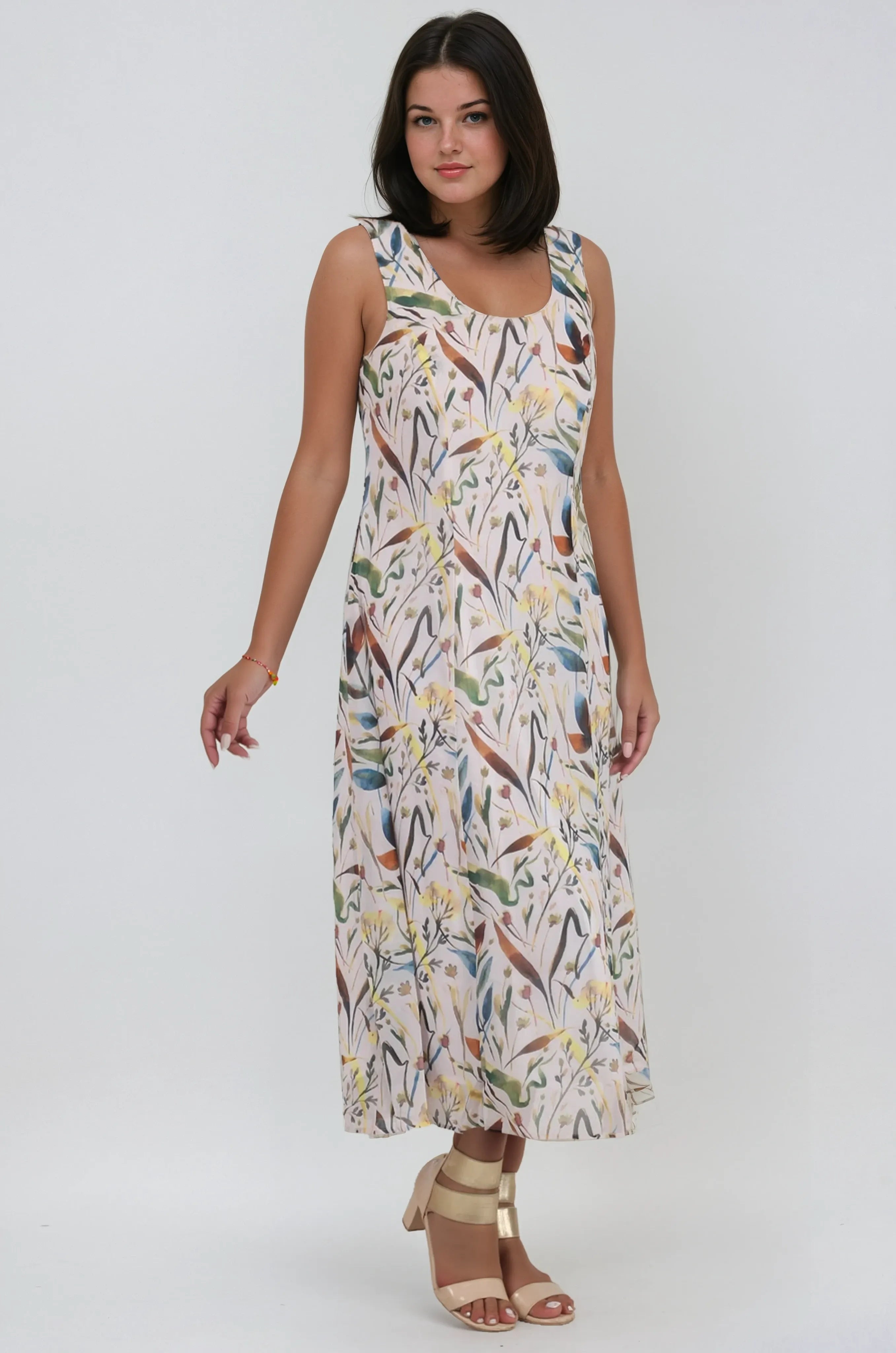 Jaden Long Dress with Smocked Back