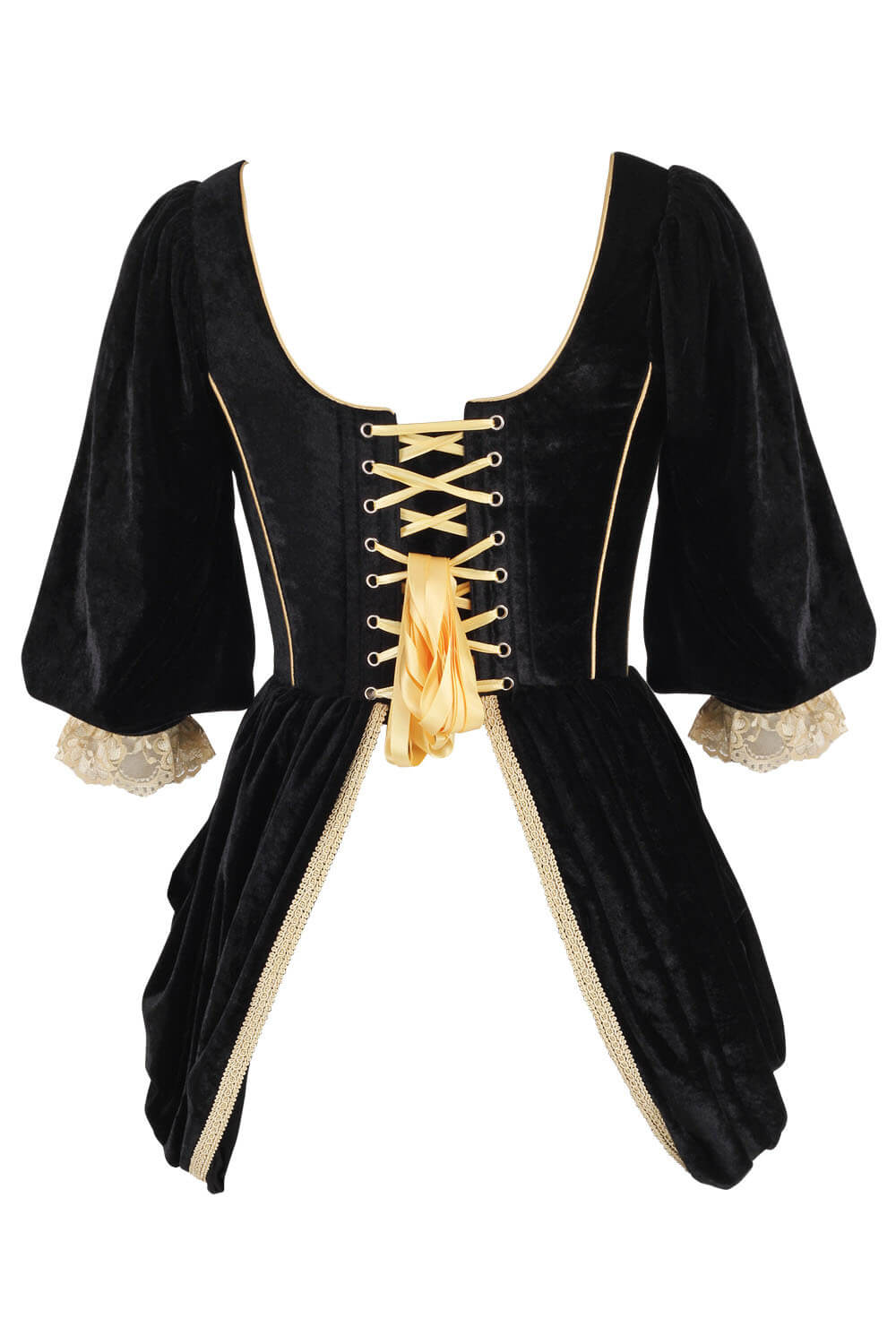 Latrisha Black Velvet Corset with Skirt Option
