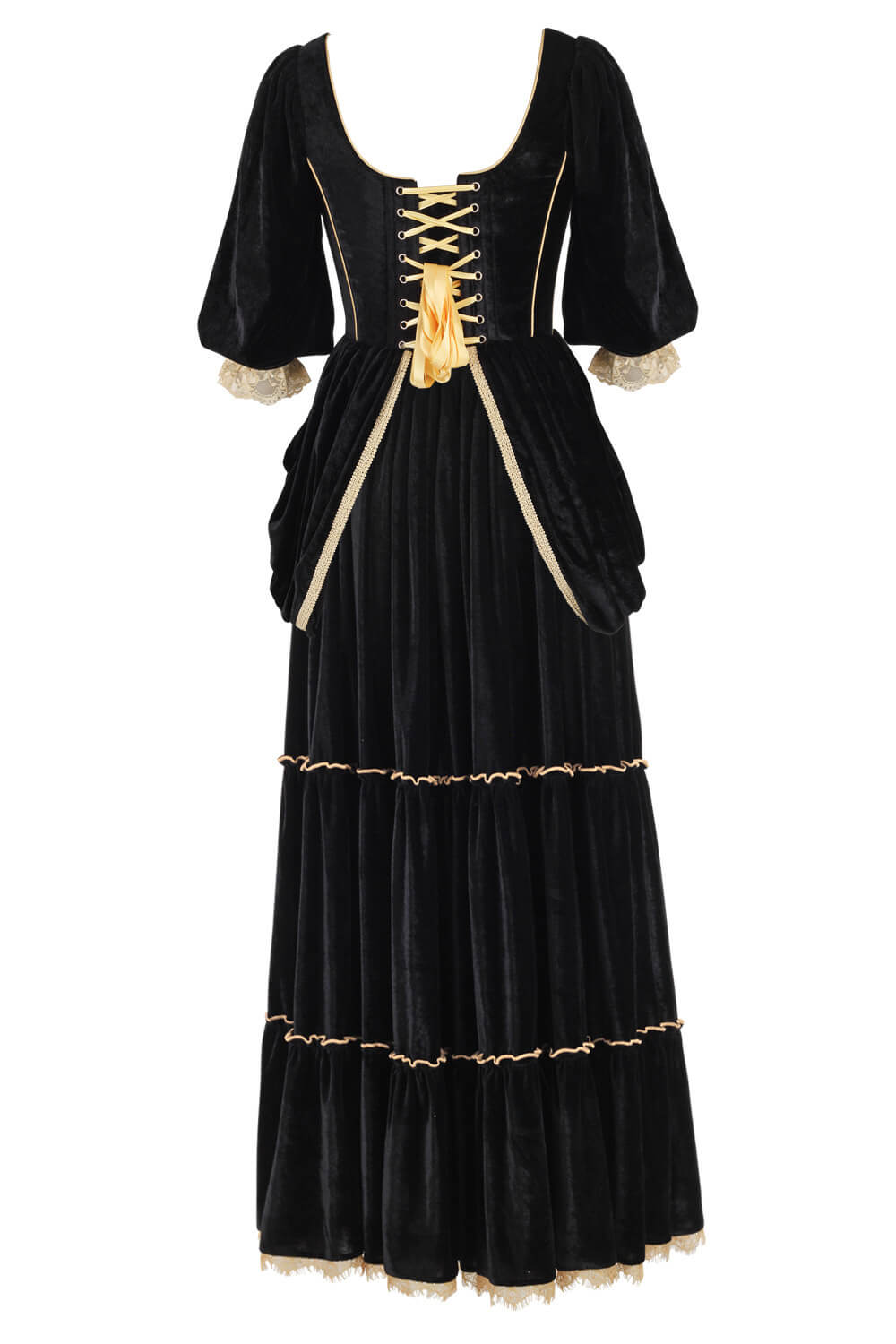 Latrisha Black Velvet Corset with Skirt Option