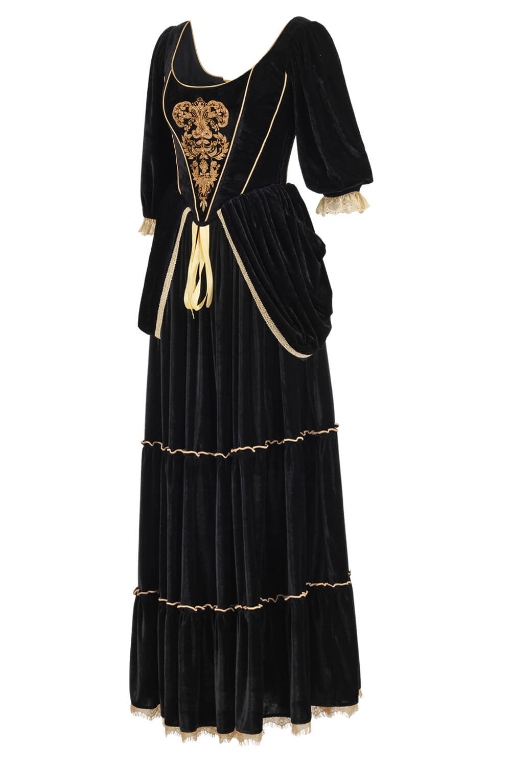 Latrisha Black Velvet Corset with Skirt Option